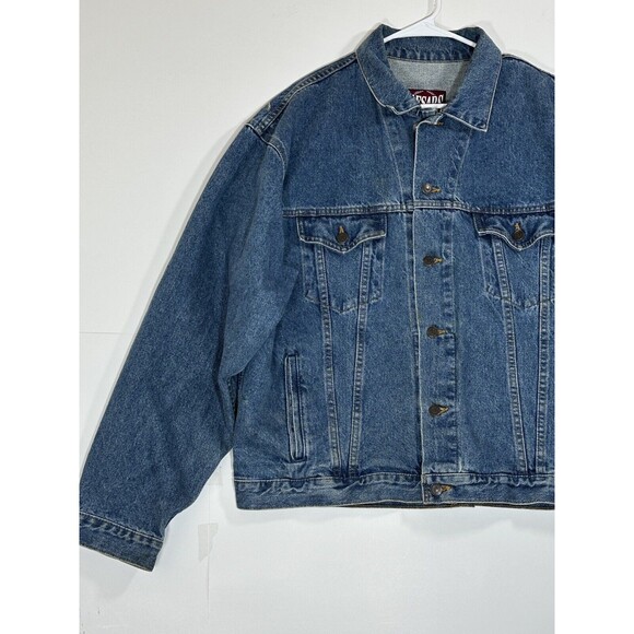 VTG 1997 Denim Jacket Oscar Dela Hoya Hector Macho Camacho Caesars Palace Boxing - Picture 6 of 16